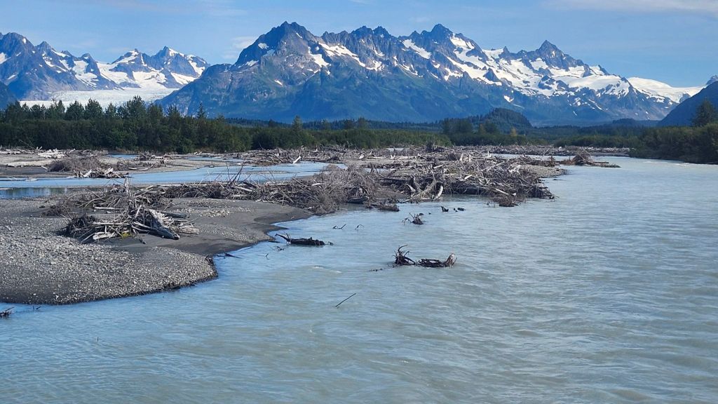 Sheridan Glacier east of Cordova, Alaska 